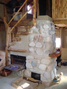 Fireplace, Mass Stove, Oven, Water Heater, and Staircase 